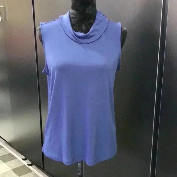 Banana Republic sleeveless high drape neck w/button detail, tunic - Picture 1 of 8